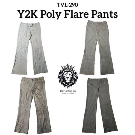 Y2K Poly Flare Pants (TVL-290)