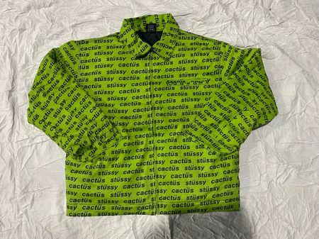 Stussy rework style green Detroit jacket