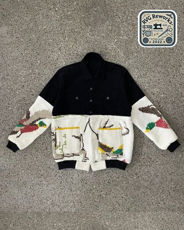 Upcycled Denim & Crochet Jacket