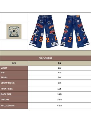 Pantalons en denim sports patchwork surcyclés