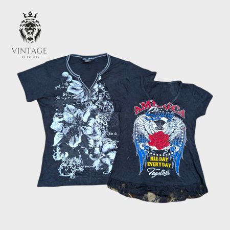 T-shirts Corset Y2k sélectionnés à la main sur mesure