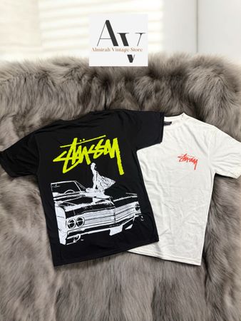 Stussy rework style crazy beat black & white tee