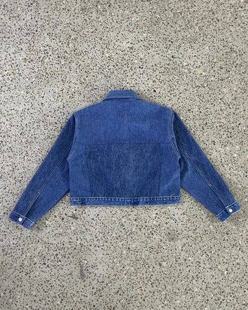 Upcycled Crop Double Pocket Jacket