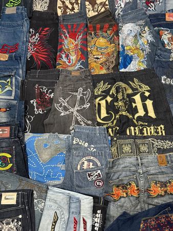 Japanese Embroidery Jeans Branded