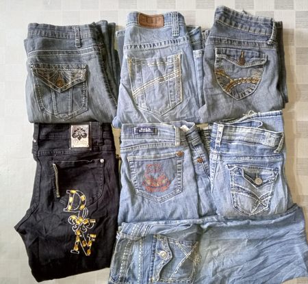 LEE PERFECT FIT  ROCK AND REPUBLICAN AND OTHER MIX BRANDS WOMEN WEAR JEANS (MR 514)