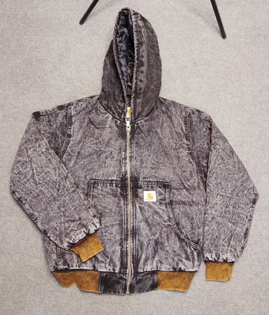 Carhartt acid wash rework style gray hooded jackets