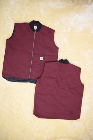 Carhartt Maroon Rework Style Gilets (10 pcs), (G-005)