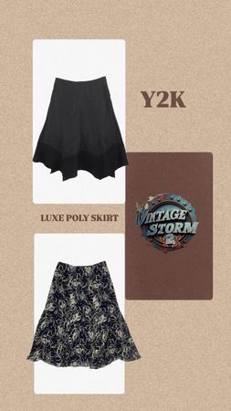 Y2K Luxe Poly Skirt