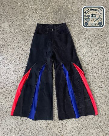 Upcycled Zip-Panel Denim Jean