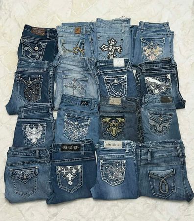 Y2K embroided Flared jeans