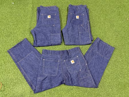 Carhartt rework style blue denim pant
