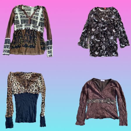 Y2K Grunge Camisas de Manga Longa (TS-019)