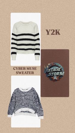Y2K Cyber Muse Sweater