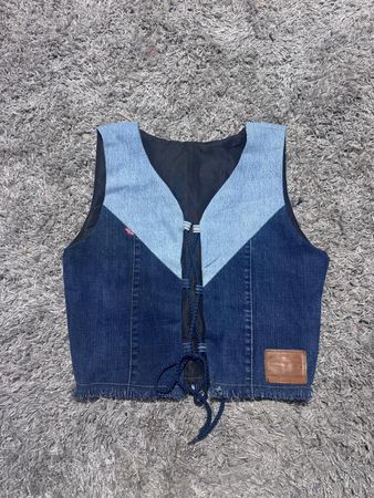 Upcycled Levi’s Denim Patched Vest