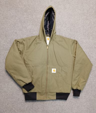 Carhartt rework style green hooded jackets