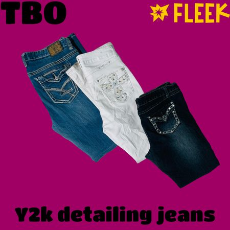 Y2k detailing jeans