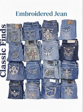 Y2k Embroidered jeans