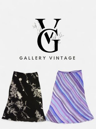 Y2K poly slick skirts