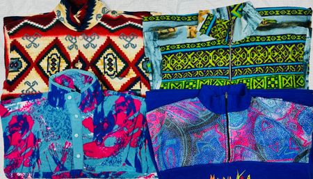 Three colour crazy fleece