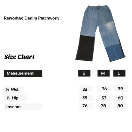 Upcycled Denim Patchwork-Hosen