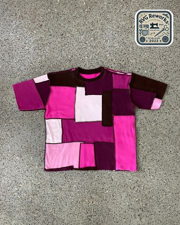 T-shirt en patchwork recyclé