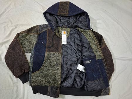 Rework Style Carhartt Acid washed patchwork Hooded.