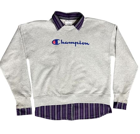 Fs-80 Upcycled branded manshirt with sweatshirt