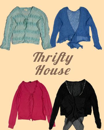 Y2k Cardigan Style Tops(TH/162)