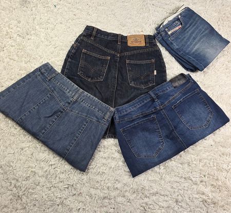 mid fashion denim skirt