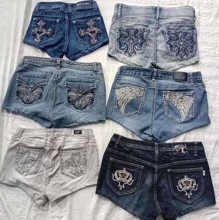 CR6145 Upcycle Y2K Shorts
