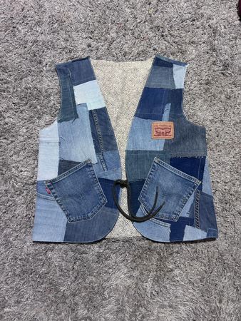 Upcycled Levi’s Denim Patched Vest