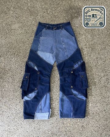 Pantaloni cargo con tasca staccabile riciclati