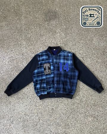 Upcycled Patchwork Varsity Jacket