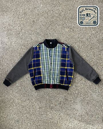 Upcycled Patchwork Varsity Jacket