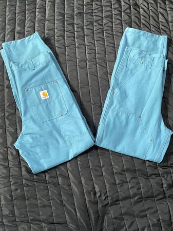 Carhartt rework style sky blue pant