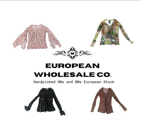 Assorted Vintage European Tops – 90s & 00s Wholesale Mix(EWC136)