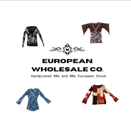Assorted Vintage European Tops – 90s & 00s Wholesale Mix(EWC137)