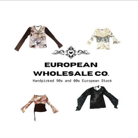 Assorted Vintage European Tops – 90s & 00s Wholesale Mix(EWC139)