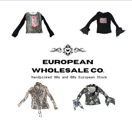 Assorted Vintage European Tops – 90s & 00s Wholesale Mix(EWC141)