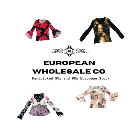 Assorted Vintage European Tops – 90s & 00s Wholesale Mix(EWC142)