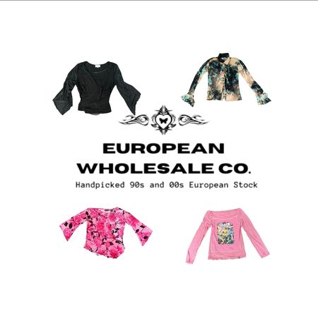 Assorted Vintage European Tops – 90s & 00s Wholesale Mix(EWC144)