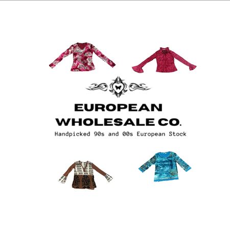 Assorted Vintage European Tops – 90s & 00s Wholesale Mix(EWC147)