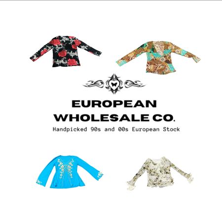 Assorted Vintage European Tops – 90s & 00s Wholesale Mix(EWC149)