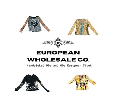 Assorted Vintage European Tops – 90s & 00s Wholesale Mix(EWC155)