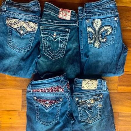 True religion,miss me and rock revival jeans
