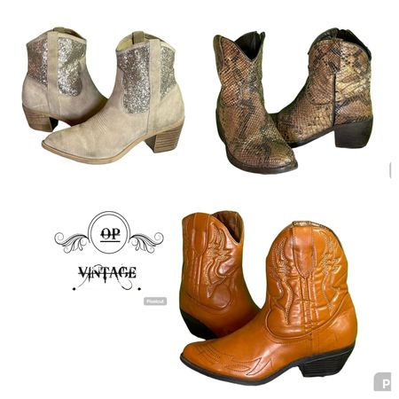 Botas de tornozelo estilosas e coloridas Op vintage 148