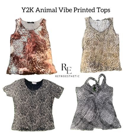Y2K Animal Vibe Printed Tops RE-2749