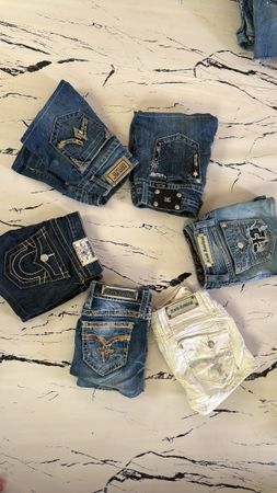 Miss me rock revival true and true religion micro mini shorts ID 12