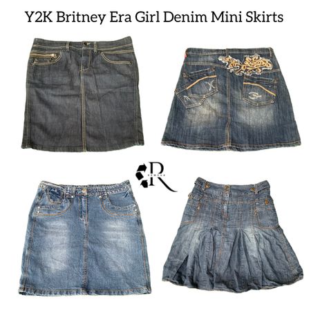 Y2K Britney Era Girl Denim Mini Skirts