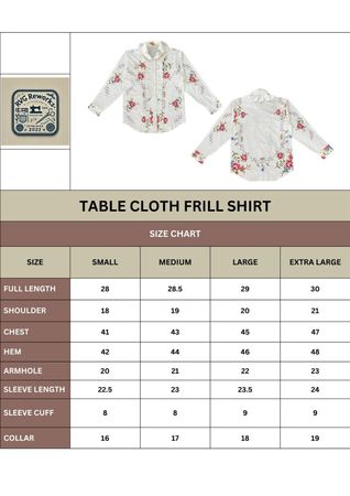 Upcycled Tablecloth Ruffle Shirt